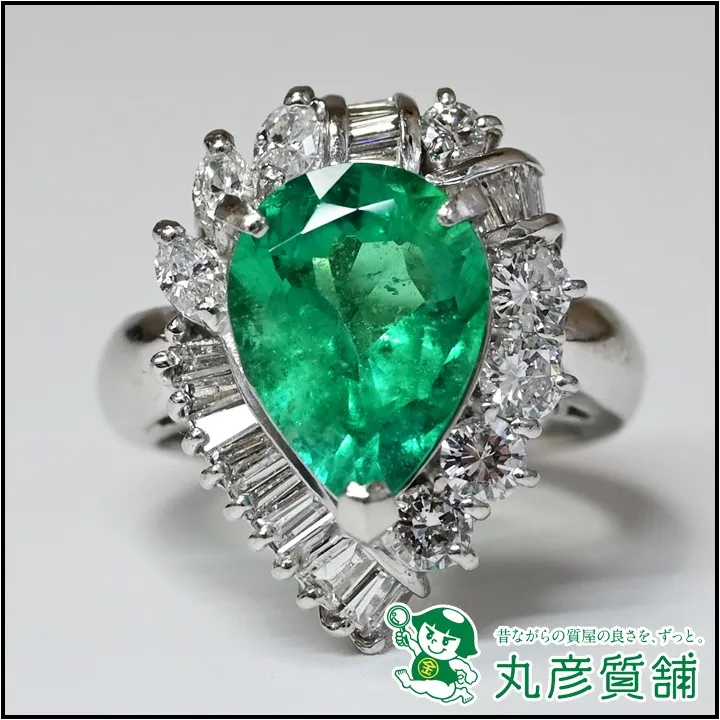 宝石・貴金属 指輪 Pt900 E3.6ct D1.4ct 15.2g