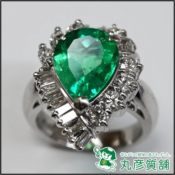 宝石・貴金属 指輪 Pt900 E3.6ct D1.4ct 15.2g