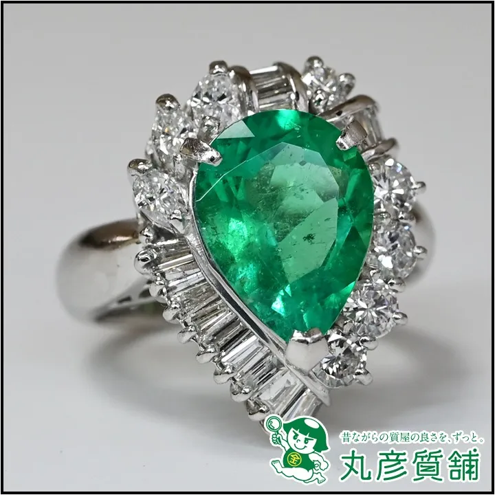 宝石・貴金属 指輪 Pt900 E3.6ct D1.4ct 15.2g