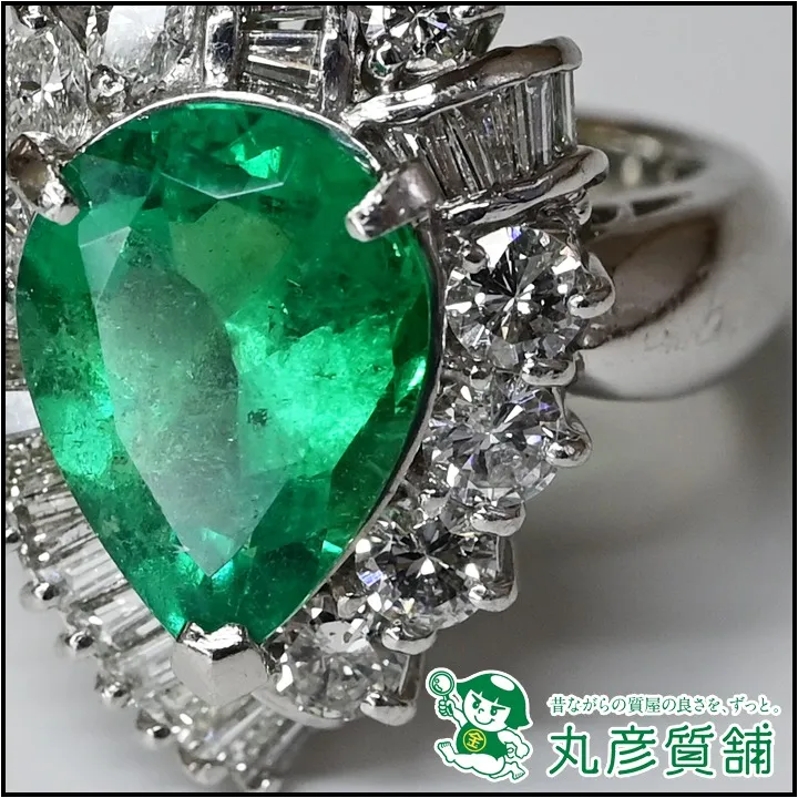 宝石・貴金属 指輪 Pt900 E3.6ct D1.4ct 15.2g