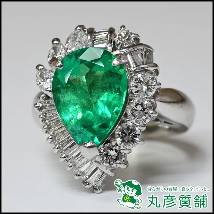 宝石・貴金属 指輪 Pt900 E3.6ct D1.4ct 15.2g
