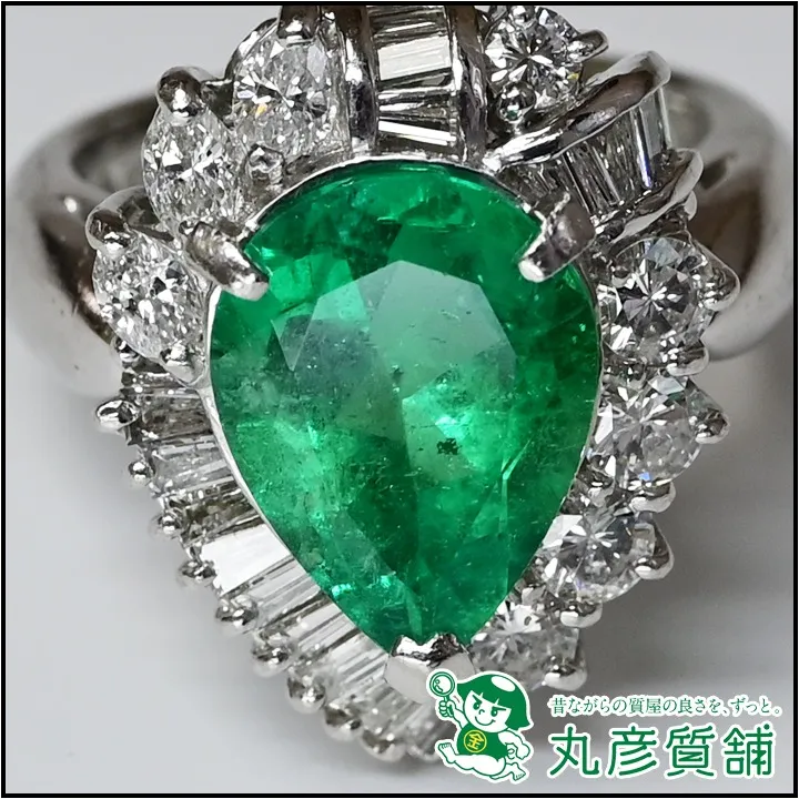 宝石・貴金属 指輪 Pt900 E3.6ct D1.4ct 15.2g