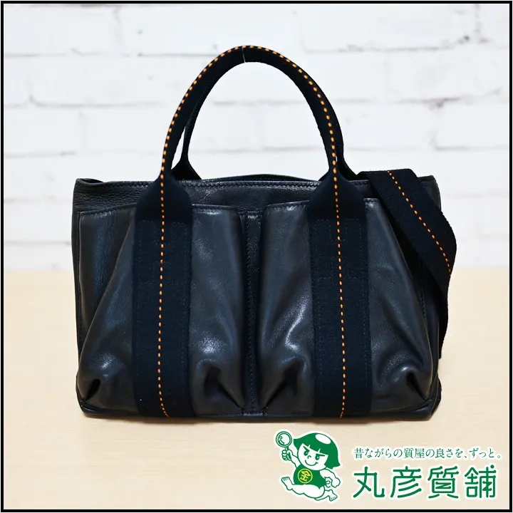 ブランドバッグ　エルメス　キャラバン　オリゾンタル　PM　黒色