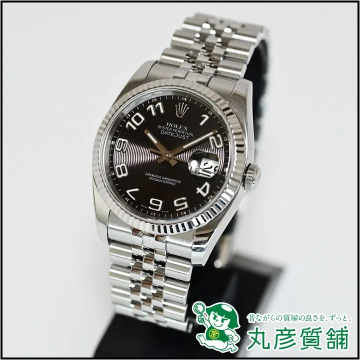 ロレックス　デイトジャスト　116234　ブラック コンセントリック　アラビア