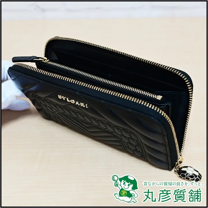 ブルガリ 財布 セペンティ ラウンドファスナー カーフ