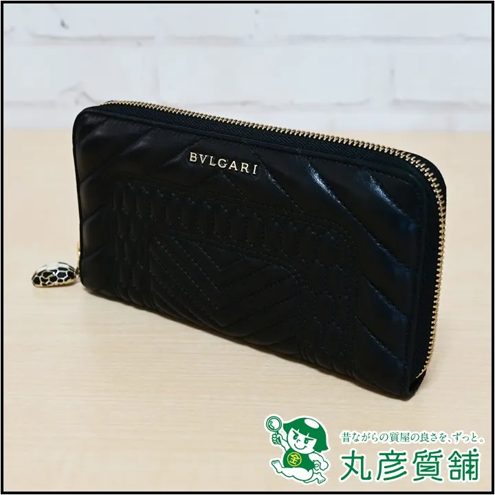 ブルガリ 財布 セペンティ ラウンドファスナー カーフ